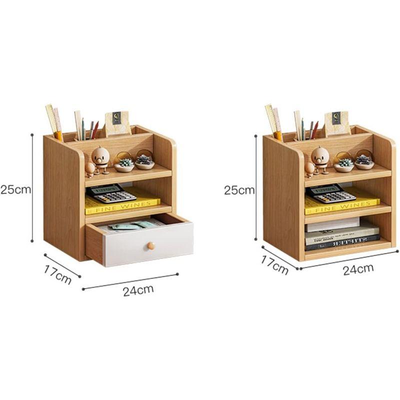 机上ボックス 文房具収納ケース デスク収納 木製 北欧風 シンプル ペン立て 飾り物 小物入れ 書類立て オフィス物 手帳 メモ帳 多種組み