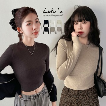 兩件578/麻糬QQ短版羊絨長袖上衣７色【A01250939】