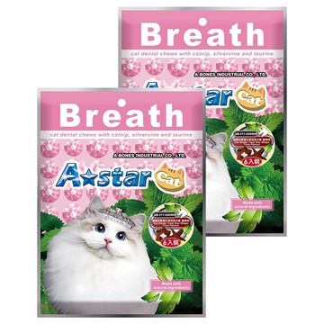 A star 貓星形薄荷潔牙骨6入  鮪魚  90g  2包