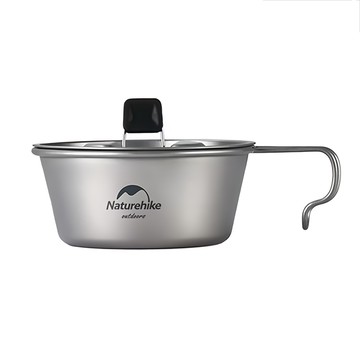 Naturehike 挪客 樂風輕量附蓋純鈦碗 350ml  CJ001  1個  銀色