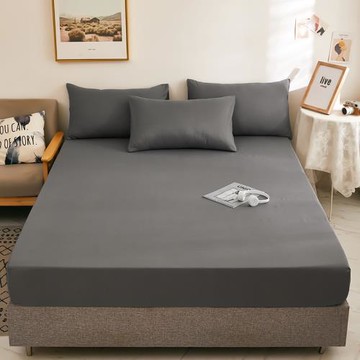 新品定新品純色床笠單件臺灣床包床罩防滑席夢思床保護套