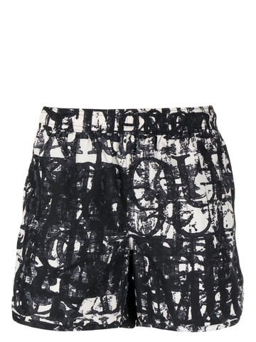 Alexander McQueen - abstract lettering -print shorts - men - Polyamide/Polyamide - S - Black