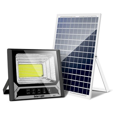 感應燈 【禾統】500W LED智能暖光光控太陽能感應燈 遙控定時 探照燈 自由調節亮度 照亮320平方公尺