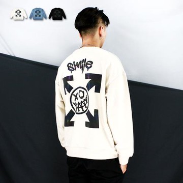 『RFD』麂皮箭頭微笑長T-3色可選 《00111777》