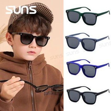 【SUNS】兒童彈力偏光太陽眼鏡 時尚經典款造型 輕量矽膠彈性墨鏡 抗UV400 S51