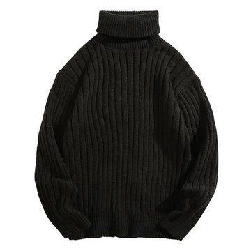 BMOB秋冬季加厚保暖高領毛衣男士ins潮流簡約百搭軟糯針織打底衫