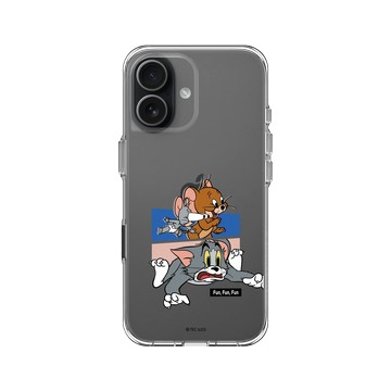 iPhone 17 Clear Case（相機按鈕） 透明 - 湯姆貓與傑利鼠 Tom and Jerry - 驚呆表情包