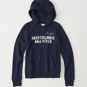 *最低價* AF a&f Abercrombie & Fitch 女 帽T 藍 0299