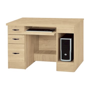 文創集 拓海4尺鍵盤三抽書桌-121x58x77cm免組