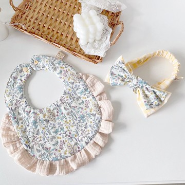 溫柔黃花繪 l 天然染色 l 彌月禮盒兩件組