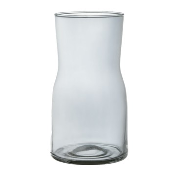 好物良品 雙色漸變手工玻璃花瓶 透明/電鍍/寬口/五色任選  煙灰色  9.5 x 17.5cm