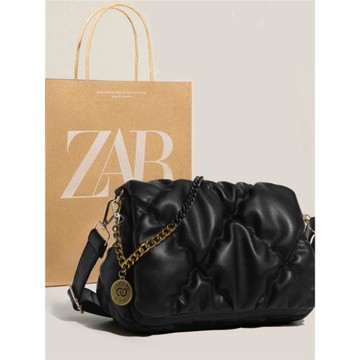 包包女2025新款高級質感包包通勤包小眾設計斜挎包菱格鏈條褶皺包