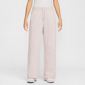NIKE 長褲 女 運動褲 中磅高腰寬褲 刷毛 AS W NSW PHNX FLC HR PANT WID 粉綠紫 IH1012-667
