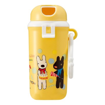 OSK Gaspard et Lisa 攜帶式餅乾盒 附帶掛環 旋轉式開口設計  黃色  1個