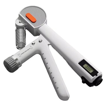 SUnORO 5~60kg可調式電子計數握力器 防滑手腕手指訓練器  白色  1個  17.5 x 13.2 x 3cm