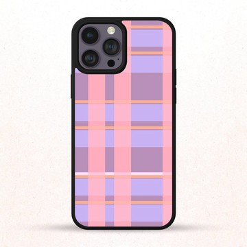 復古粉紅格紋 9 吋 iPhone 手機殼 三星手機殼