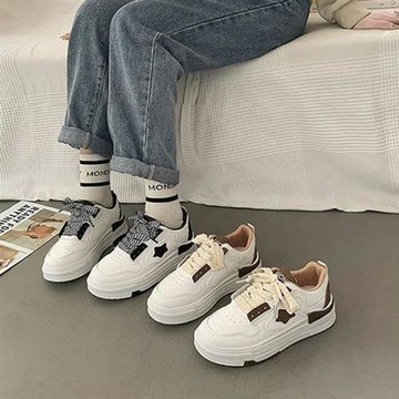 【Alice】現貨寶藏女孩小白鞋復古運動鞋(厚底鞋/慢跑鞋/休閒鞋)