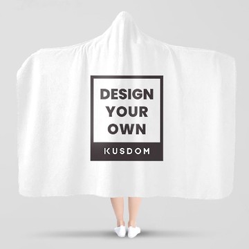 細毛絨連帽披肩毯