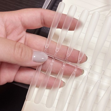 💗台灣出貨💗細狗甲片5.5加長甲片免刻磨無痕超長延長甲美甲店專用美甲甲片