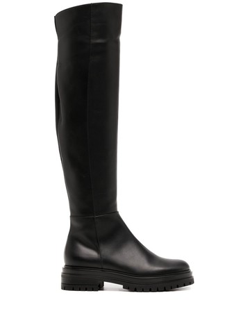 Gianvito Rossi - Quinn leather boots - women - Calf Leather/Rubber/Calf Leather - 36 - Black