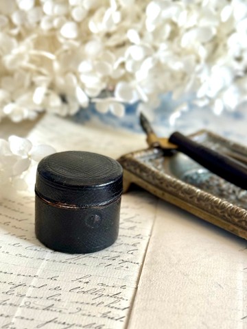 40414-罕見法國古董雙蓋設計旅行墨水罐