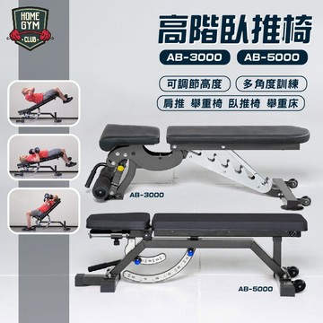 【全新到貨免運】高階臥推椅 健身椅 AB-3000 AB5000 肩推 划船 舉重椅 臥推椅 重訓椅 啞鈴椅