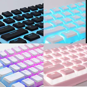 雙皮奶布丁 透光雙色鍵帽 PBT閉口字元個性鍵盤帽 DIY小全套機械鍵帽