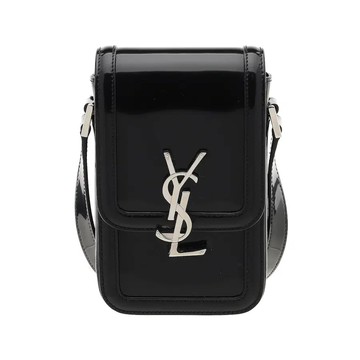 SAINT LAURENT 753963 YSL LOGO SOLFERINO 光面皮革迷你斜背包