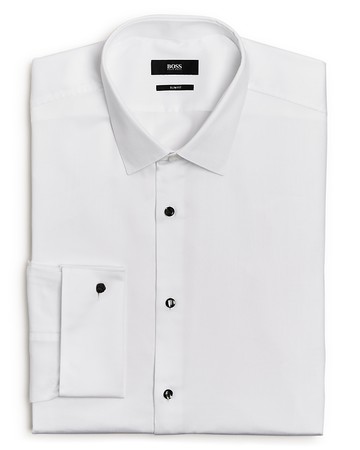 Boss Jasper Pique Slim Fit Tuxedo Shirt