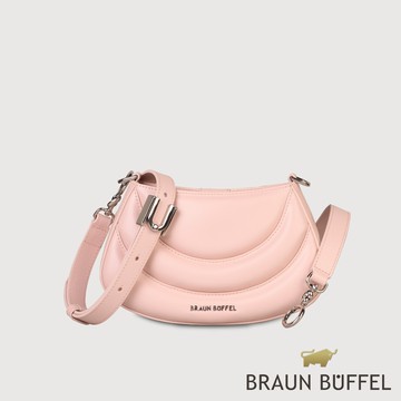【福利商品】展示商品出清 BRAUN BUFFEL 賽諾琳 肩包-藕粉色/BF831-26-MP