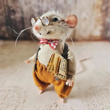 新品🚀🚀✨ 手工diy diy禮物 情侶禮物 老鼠外貿玩偶毛絨玩具diy手工禮物情侶可愛小坐毛絨日系老人網紅