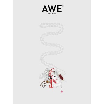 AWE可愛西高地狗狗玩偶斜挎項鏈長款穆祉丞馬嘉祺同款手機鏈配飾