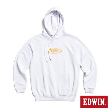 EDWIN 男女裝 東京散策系列 之星連帽長袖T恤 (白色)