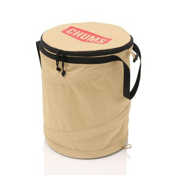 【CHUMS】Logo Pop Up Trash Can 男女 收納桶 米色-CH603525B001