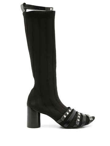 Gloria Coelho - knitted-style knee length boots - women - Spandex/Elastane/Polyamide - 38 - Black