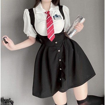 J8010【美式高校學院制服】贈學生功牌大尺碼S- XL日系JK制服JK裙JK制服套裝學院風套裝學院風洋裝學生制服學生服