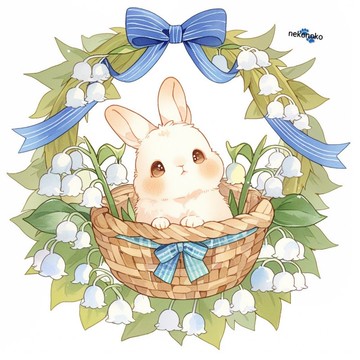 復活節兔子貼紙 no.H124