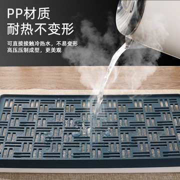 雙層瀝水小型茶臺托盤長方形家用杯子水杯茶杯置物架茶幾茶盤小型