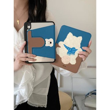 jellycat西高地背影360度旋轉適用ipad11保護套air7/6新款ipad10帶筆槽11寸防摔10.9蘋果平板保護套mini7女