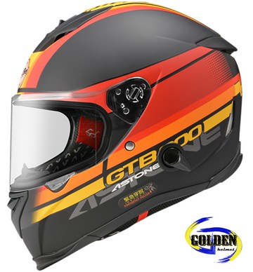 【2020新品】Astone GTB800 AO10 平光黑紅 全罩式安全帽 (內藏墨鏡)