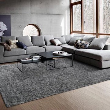 【山德力】鐵灰色長毛地毯 -  200x290cm