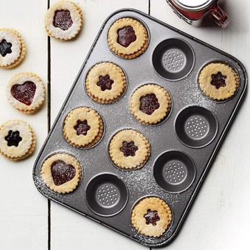 德國進口高檔不粘食品涂層蛋糕模具蛋撻甜甜圈瑪芬杯12連烘焙工具