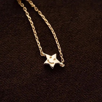 【星辰大海】S925銀月亮是海鏈條戒指鉆石星星笑臉多戴法時尚百搭