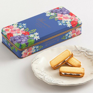 神戶風月堂 L'espoir 人氣鐵盒 Simosan葡萄奶油夾心餅 S14SN　贈禮 禮品 菓子 特產 送禮 禮盒 禮物 日本必買 | 日本樂天熱銷