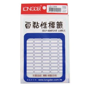 龍德LONGDER自粘標籤/LD-1309/藍框/7x17mm/800張/包