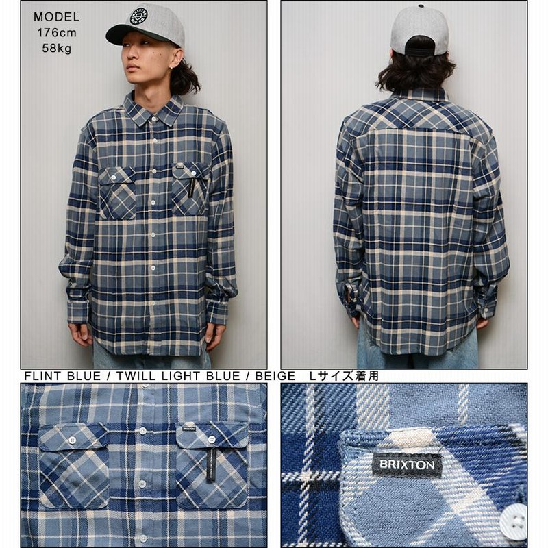 ブリクストン ネルシャツ BRIXTON BOWERY L/S FLANNEL SHIRT シャツ チェックシャツ | LINEブランドカタログ