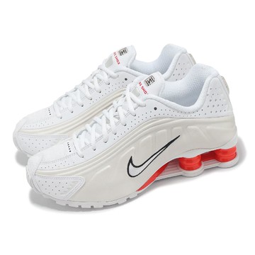 休閒鞋 Shox R4 女鞋 白 紅 米白 緩震 復古 彈簧鞋 AR3565-103