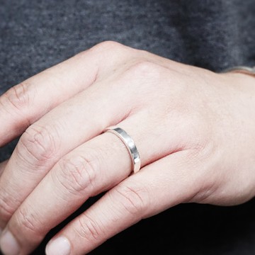 ART64 純銀 經典銀戒 4mm中版 925純銀戒指 男戒 女戒 尾戒