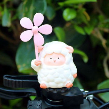 💖機車裝飾💖可愛小羊羔風車電瓶車自行車載電動車摩托創意裝飾送朋友閨蜜禮物機車 機車裝飾 機車裝飾品 機車飾品 機車擺