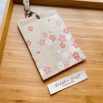 證件套 識別證卡套 悠遊卡套 掛頸卡套 Card Holder 櫻花散落款